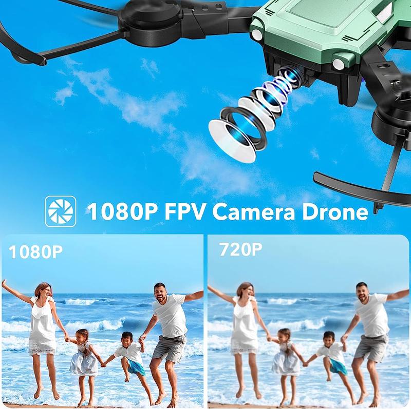 ATTOP Mini Drone with Camera, 1080P FPV Camera Drone with 3 Batteries, APP-Controlled Foldable Drone w Altitude Hold, Headless Mode, 3 Speed Modes, One Key Return, Toy Gift for adults Beginners