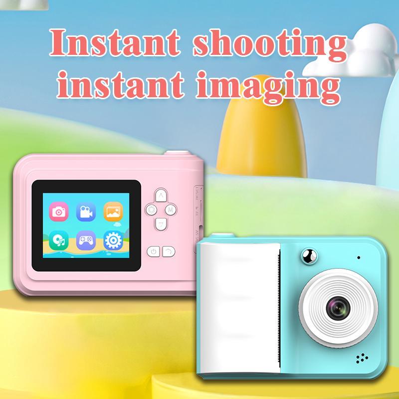 Instant Printing Camera, 2.4 Inch Large Screen Multifunctional APP Control Camera with Instant Printing, Fun Editing for Boys & Girls