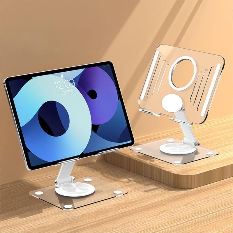 Tablet Stand, 360° Rotatable IPad Stand Compact Acrylic Desk Holder, Compatible with 6-11