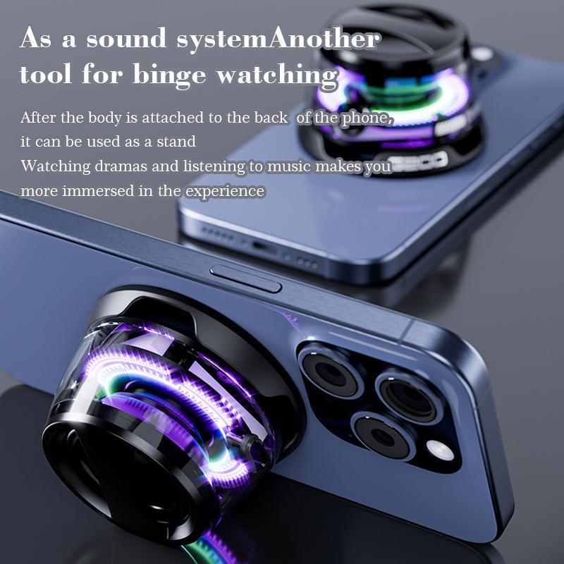 Portable Wireless Speaker, Rechargeable Magnetic Speaker with RGB Atmosphere Light, Wireless Bluetooth-compatible Speaker for Home, Outdoor, Travel