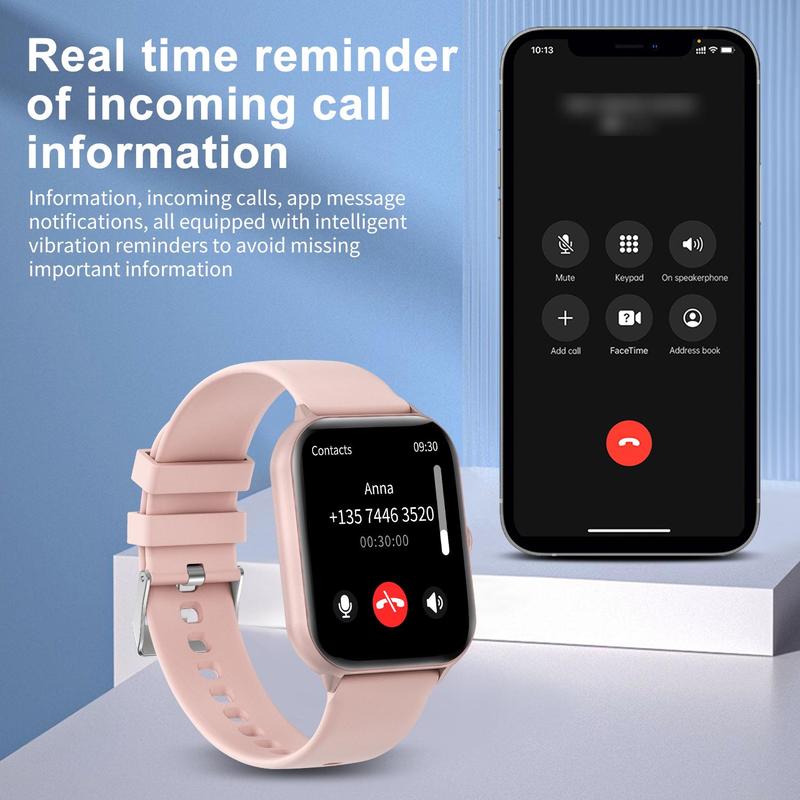 1.95 Inch Multifunctional Smart Watch, Fashionable Digital Watch with Heart Rate Monitoring & Sleep Tracking Function, Universal Waterproof Sports Watch for Women & Men