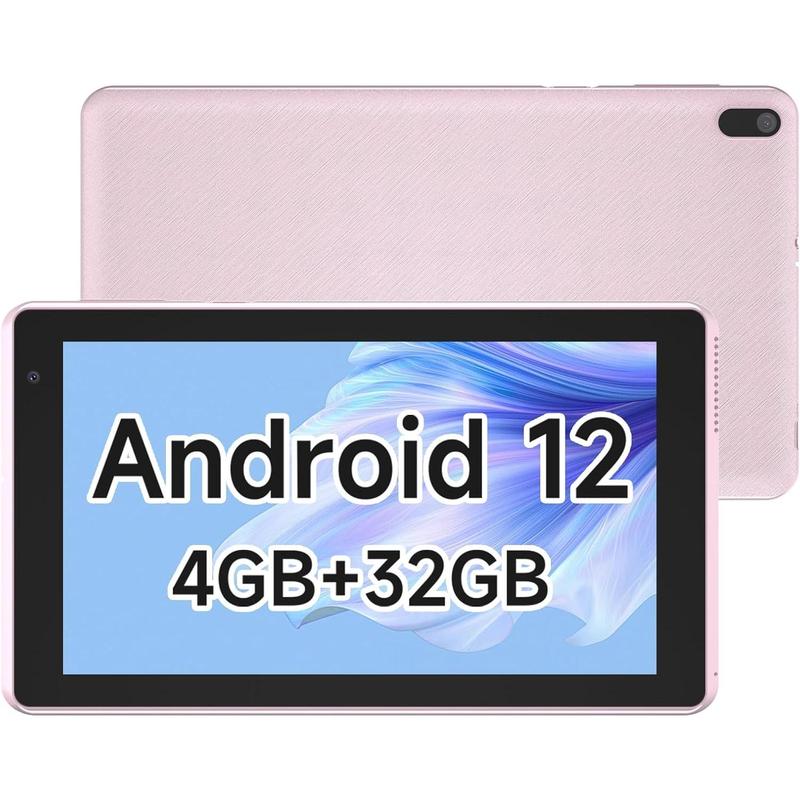 2024 Android 12 Tablet, 7 inch Tablet, 4GB RAM+32GB ROM  512GB Expandable Tablet PC,1.6Ghz Quad-core Processor Computer Tablet, 1024*600 IPS Touch Screen, 5MP Dual Camera, WiFi, ,  Tablet