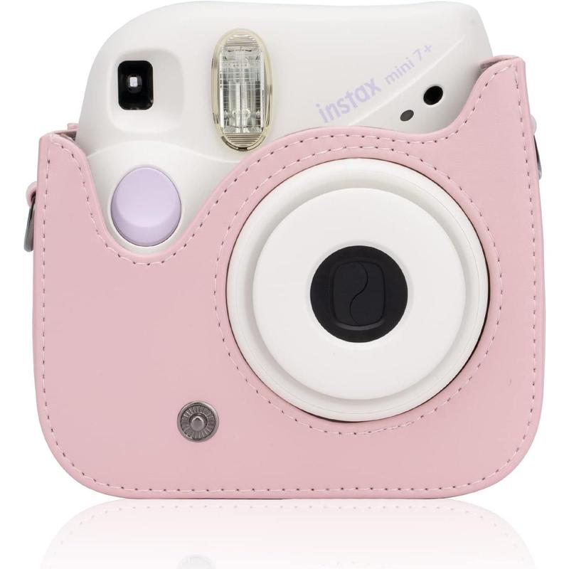 Protective Case for Fujifilm Instax Mini 7+ SE Instant Camera, Premium PU Leather Mini 7 Plus 7c 7s Case Bag with Removable Adjustable Strap