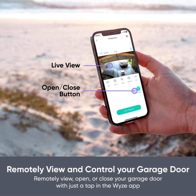 Wyze Garage Door Controller   Built-in Security Camera, Remotely Open Close View Garage Door w  WiFi, 1080p HD Video w  Color Night Vision