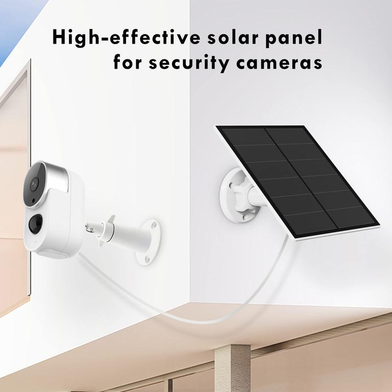 5W Solar Panel for Security Camera Outdoor IP65 Waterproof 360° Adjustable Bracket 5V USB Solar Panel Charger Compatible with Rechargeable Battery Powered Cam 9.8ft Cable 2 Pack USB or USB-C Port Fall Deals For You