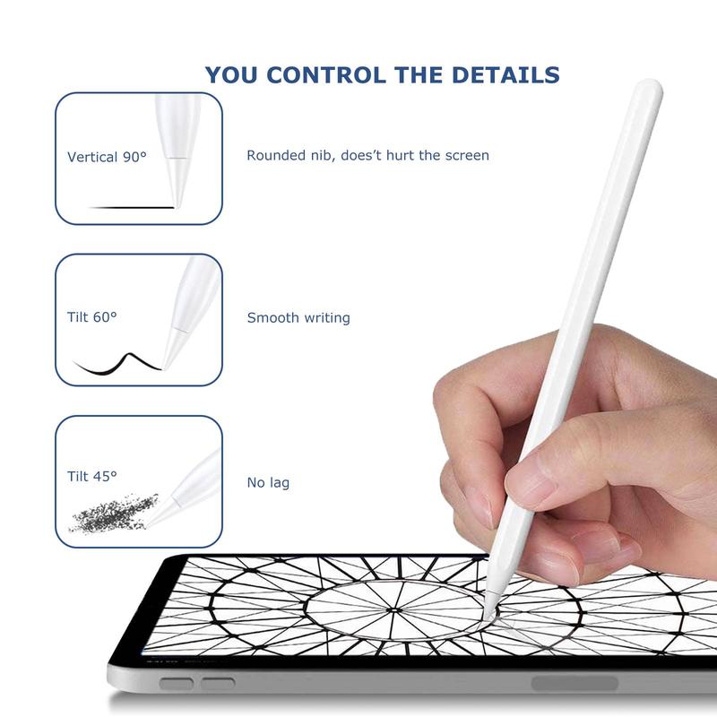 High Precision POM Replacement Tip, High Sensitivity Anti-miscontact Stylus Tip, Replacement Tip for Apple Pencil 1st & 2nd Generation