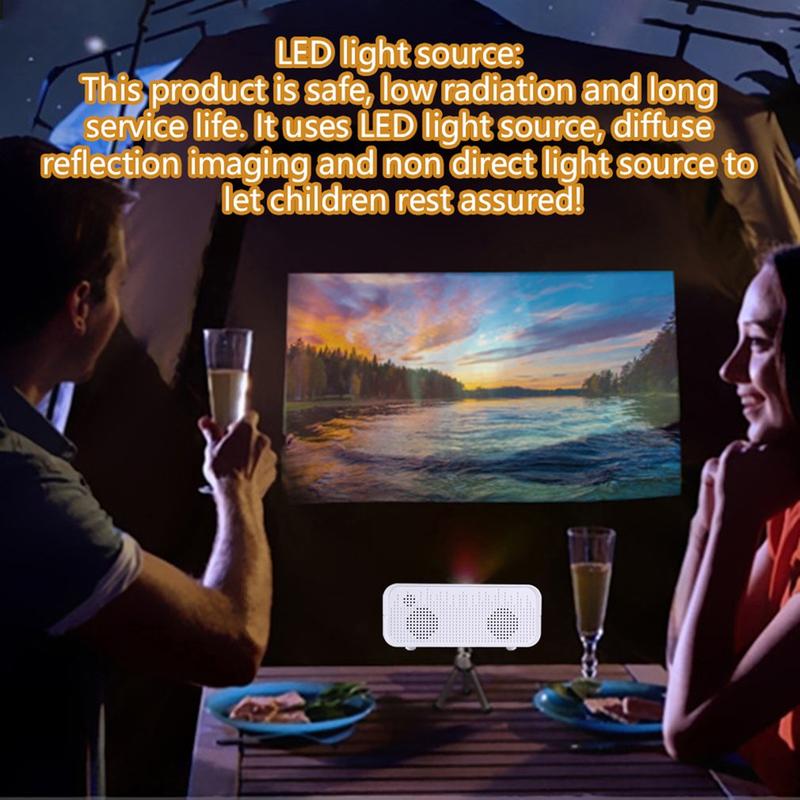 Home Projector 640P LED Light Source Manual Focus Portable Practical Multifunction Home Projector，Home Cinema，Outdoor Audio