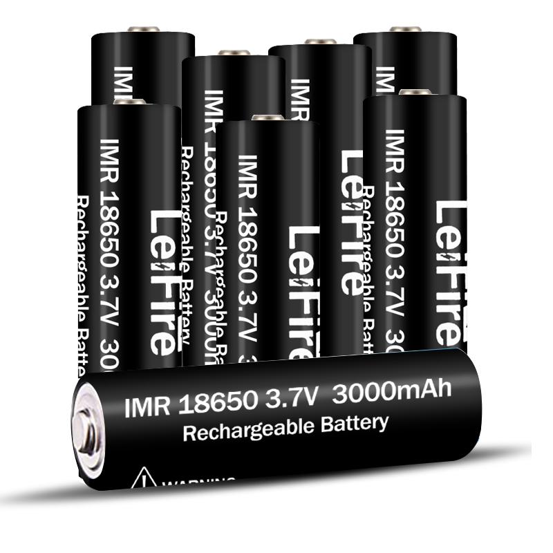 8 PCS Original 18650 battery Pointed battery Adaptive LED flashlight 3000 mAh Rechargeable battery 18650 lithium battery adaptation 3.7V Suitable for flashlight Battery electric fan radio