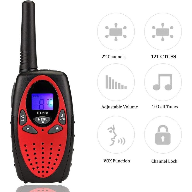 RT628 Walkie Talkies for Kids,Toys Gifts for 3-14 Years Old Boys Girls,Long Range 2 Way Radio 22CH VOX,Birthday Gift,Family Walkie Talkie for Camping Hiking Indoor Outdoor