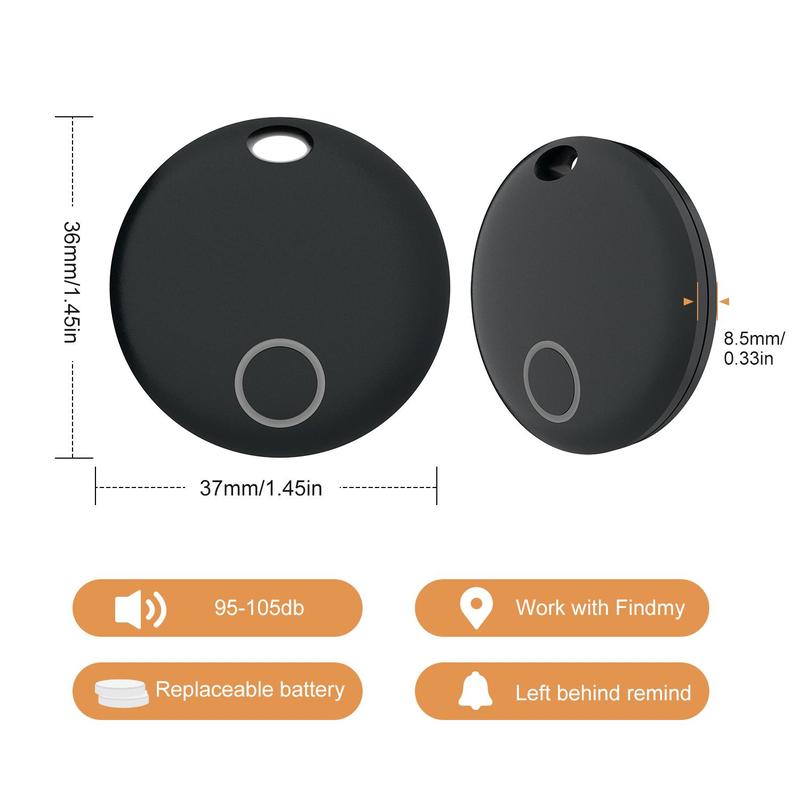 BT Anti-lost Tag, 95-105db Item Locator for Keys, Wallet, Luggage, Rechargeable Car Key Pet Small Tracker, Works with Apple Find My (iOS Only)