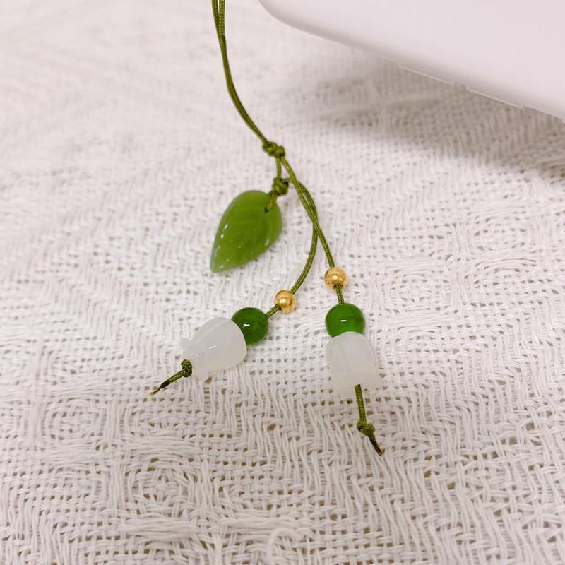 Cute Green Leaf Design Phone Chain, Anti-lost Phone Lanyard, Fashion Phone Strap for Women & Girls, Phone Decoration Accessories