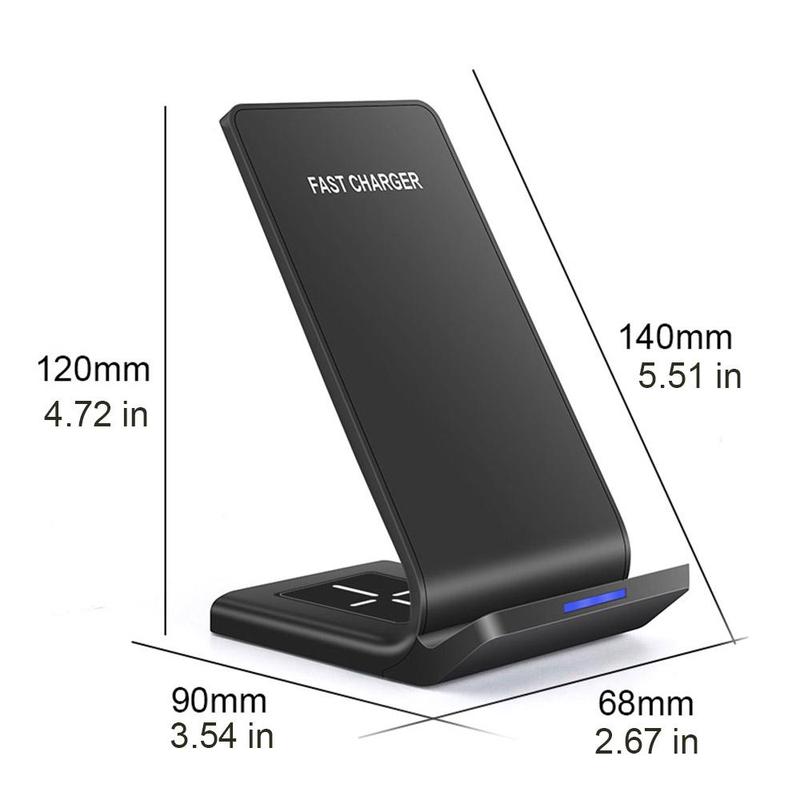 2 in 1 Fast Wireless Charger, 15W Wireless Fast Charging Stand, Wireless Charger Station for iPhone Series, AirPods Pro, Samsung Galaxy Note & Galaxy Buds