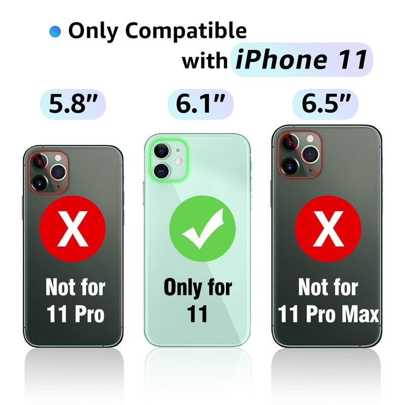 6800mAh Phone Battery Case, Slim Portable Phone Protective Charging Case, Rechargeable Phone Battery Charger Protective Case Compatible with iPhone 11, Stocking Fillers Gift