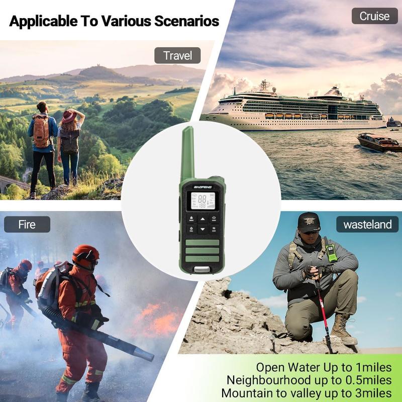 Rechargeable Walkie Talkies for Adults and Kids - Long Range, NOAA Alert, VOX, Clear Sound, Noise Reduction, LED Flashlight, 22 Channels & 99 CTCSS, for Camping, Hiking, Cruise