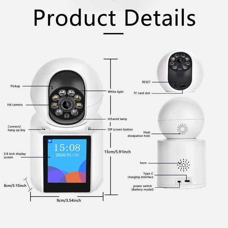 Wireless Security Camera, 2-way Video Call Security Camera, HD Security Camera with Night Vision, Mobile Phone Remote High Definition Monitoring Camera