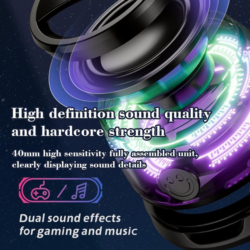 Portable Wireless Speaker, Rechargeable Magnetic Speaker with RGB Atmosphere Light, Wireless Bluetooth-compatible Speaker for Home, Outdoor, Travel