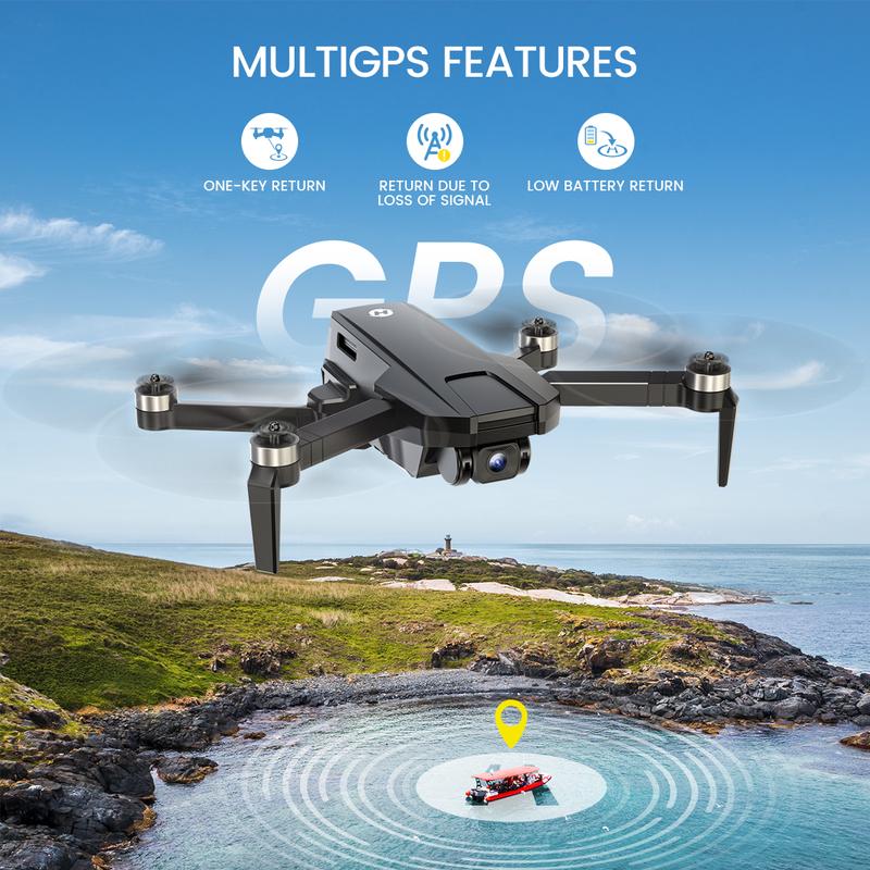 Holy Stone HS720S GPS Drone With 4K HD Camera Brushless Motor, 5G WiFi Transmission, Smart Return Home, Professional Foldable Accessories Remote