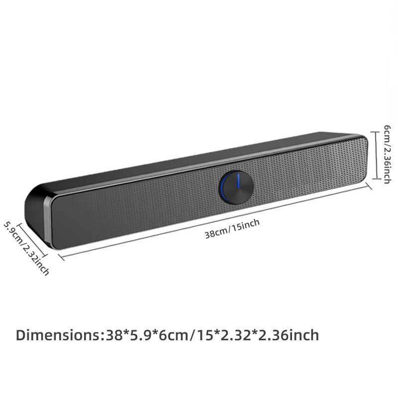 USB Powered Wired Speaker, Stereo Sound Quality Desktop Speaker, Universal PC Speaker For Desktop Computers & Laptops, MP3 MP4, Back to School Gifts, Subwoofers, Audio Device