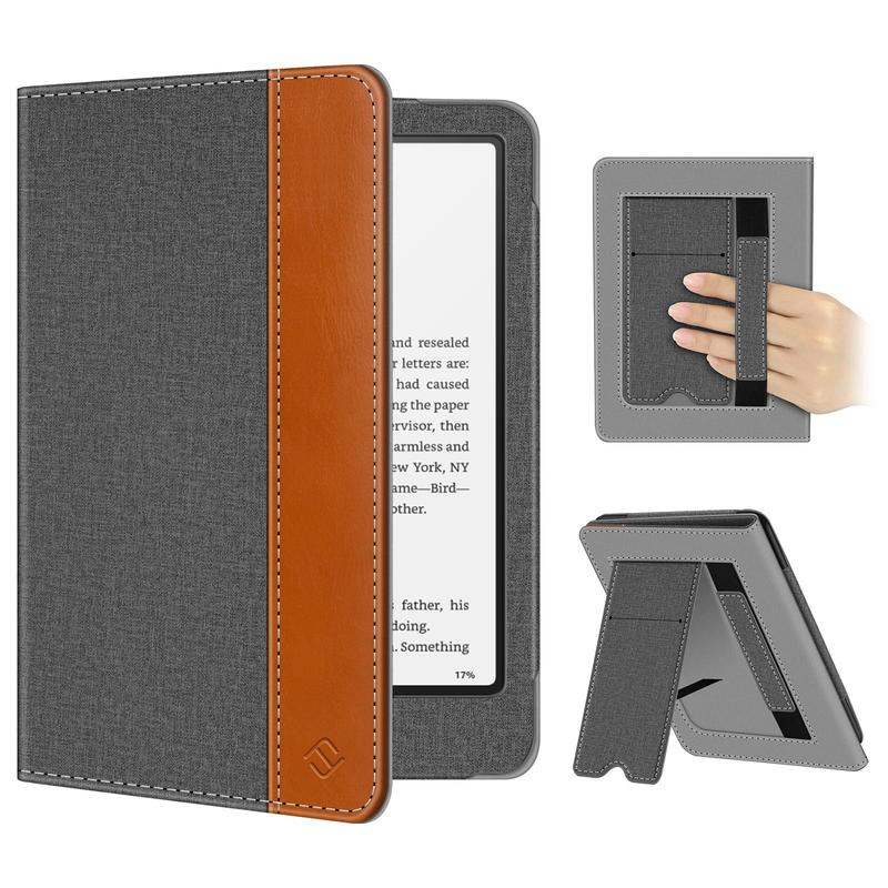 Fintie Stand Case for Kindle Colorsoft Kindle Paperwhite 7Inch 2024, Foldable Stand Case w Hand Strap, Handheld Kindle Protective Cover 2024