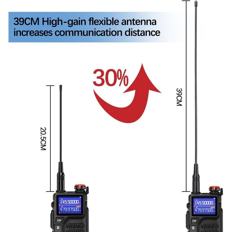 K5PLUS Ham Radio Long Range (Upgraded of UV-5R) Handheld UV-K5 Walkie Talkies Long Distance Two Way Radio with Copy Frequency,AM,USB-C Charging,NOAA Weather Receiver for Hunting