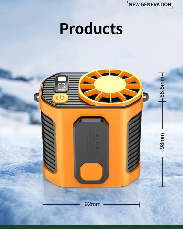 2-in-1 Portable Mobile Small USB Fan - Multifunctional Waist Mounted Fan - Suitable for Camping, Traveling, Farming & Cool Travel