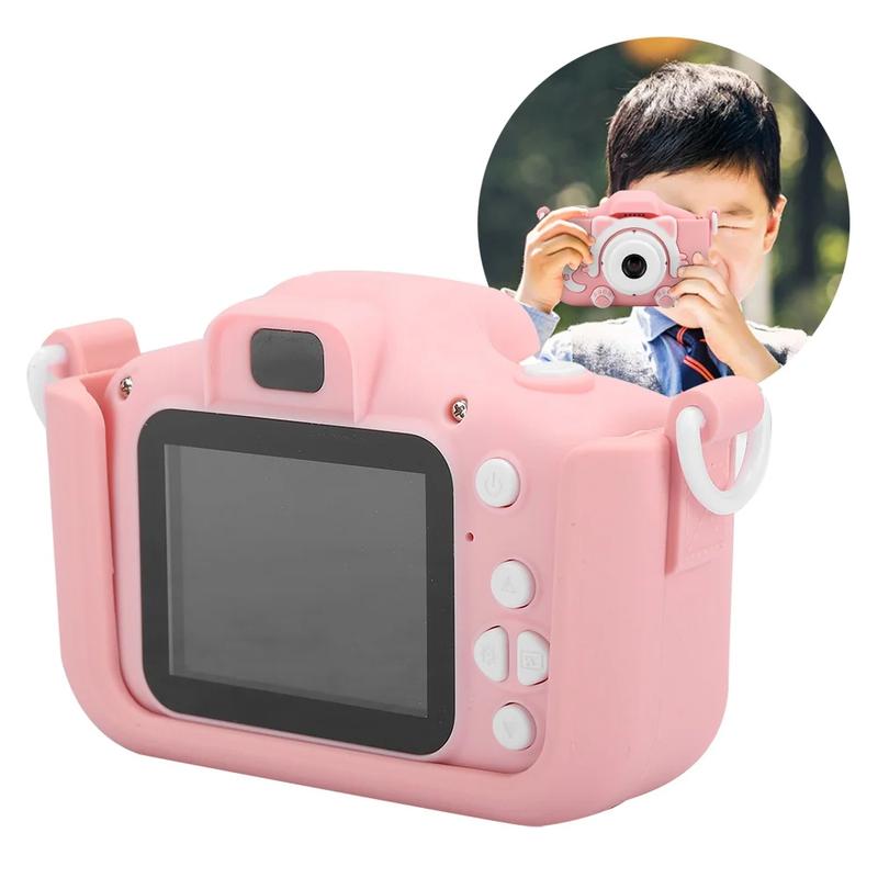 Kids Camera Toys for 3-12 Year Old Girls Boys,Children Digital Video Camcorder Camera with Cartoon Soft Silicone Cover, Best Chritmas Birthday Festival Gift for Kids - 32G SD Card Included ccd  camera