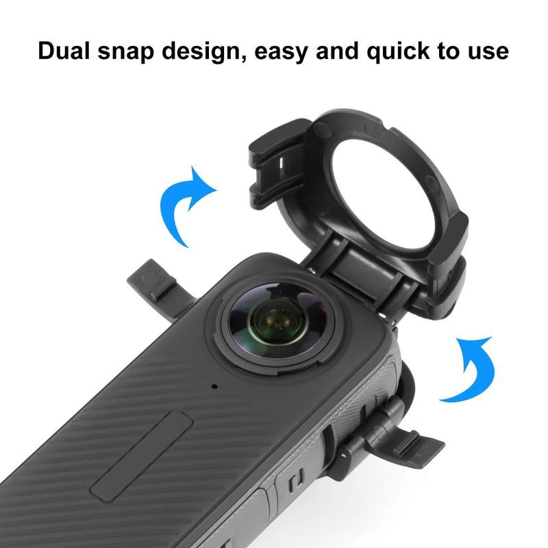 Snap-on Camera Lens Protective Cover, 360° Camera Protective Case, Snap-on Lens Guard, Camera Accessories for Insta360 X4