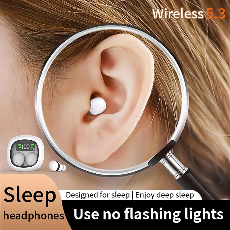 Invisible Sleep Headset, Noise-Reduction Ear Plugs for Sleep, Wireless Headset with Micmini Earbuds, Suitable for Small Ears Micro Hidden Headphones, Suitable for Women and Men to Work