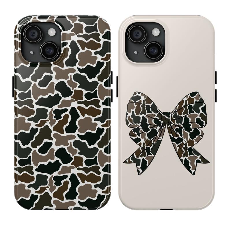 Camouflage Duck Hunting Patterns Tough Phone Case, Old Camo, iPhone Case, Men Gifts, Gift For Boyfriend, Girlfriend, Matching Phone Case