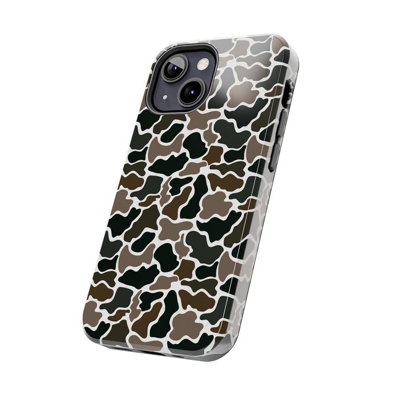 Camouflage Duck Hunting Patterns Tough Phone Case, Old Camo, iPhone Case, Men Gifts, Gift For Boyfriend, Girlfriend, Matching Phone Case