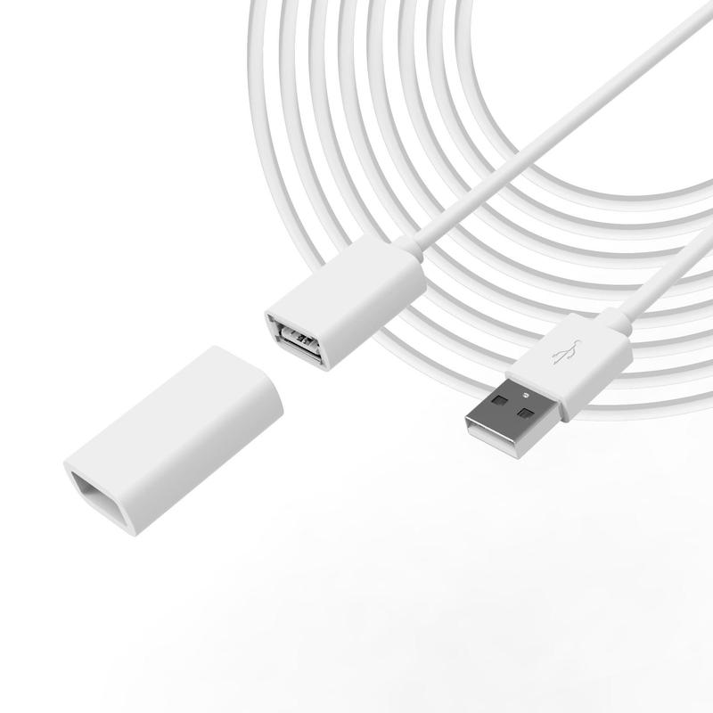 Wyze 20ft USB Extension Cable   Works with Wyze Cam, Cellphone or Smartphone, and More, Extends USB-A Charger or Power Adapter Plug for 5V 2A Charging