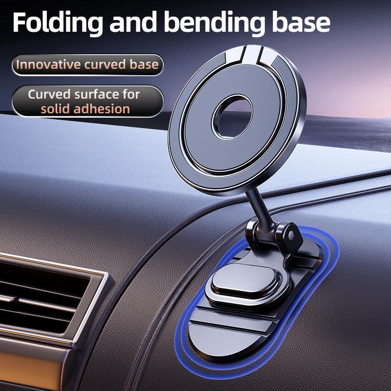 Magnetic Car Phone Holder Stand, Magnet Car Phone Mount, Car GPS Mobile Support Bracket, Universal Car Phone Mount Compatible with Macsafe iPhone Samsung Xiaomi