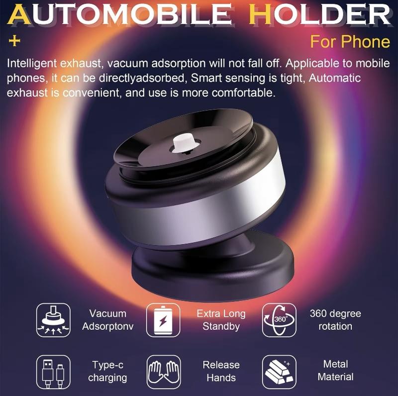 360° Rotatable Car Magnetic Phone Holder,360magnetic Phone Holder, Electric Vacuum Magnetic Car Phone Mount, 360° Rotating Magnetic Phone Holder, Magnetic Suction Phone Mount