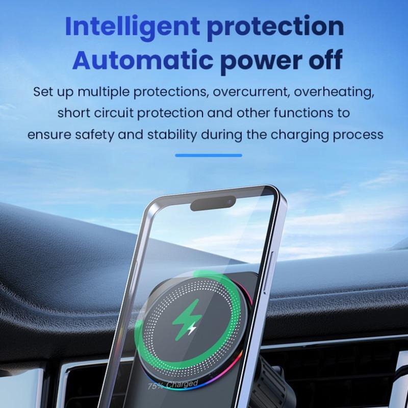 15W Car Air Outlet Magnetic Wireless Charger, Multipurpose Car Navigation Bracket Charger, Universal Car Charger for iPhone 16 15 14 13 12 Series