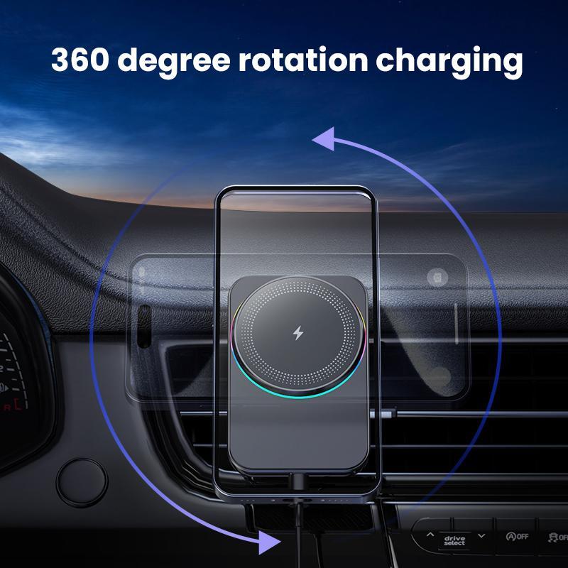 15W Car Air Outlet Magnetic Wireless Charger, Multipurpose Car Navigation Bracket Charger, Universal Car Charger for iPhone 16 15 14 13 12 Series