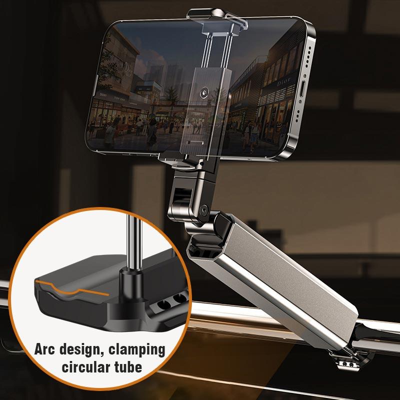 360° Rotating Foldable Phone Stand – Portable Multi-Functional Travel Phone Holder, Adjustable Angle, Secure Grip, Compact Design, Perfect for Desk, Airplane Tray, Office, and Travel Use – Compatible with All Smartphones Accessories Aluminum phone holder