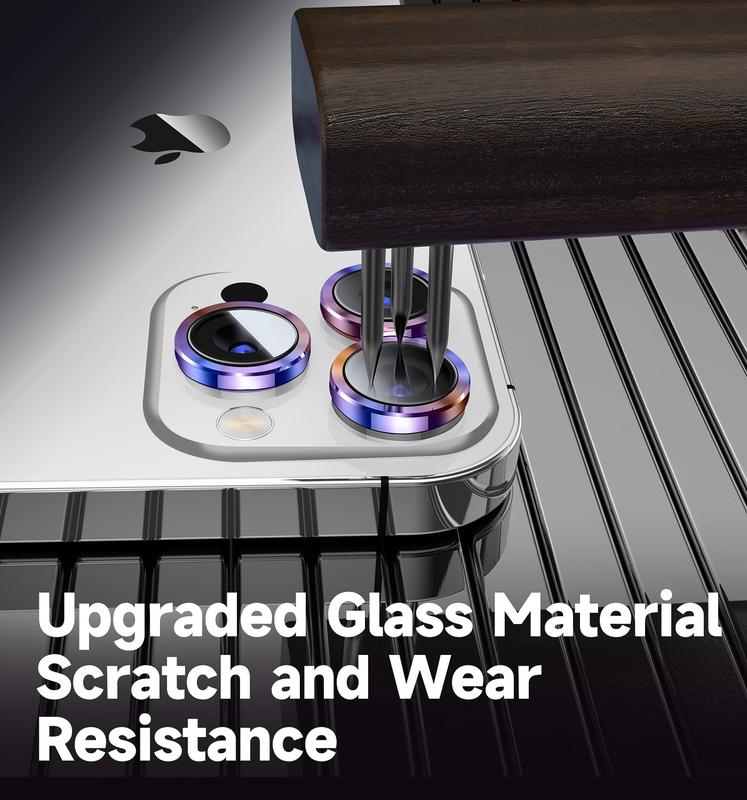 MAGIC JOHN iPhone Camera Lens Protector Ultra-Clear Scratch-Resistant Easy to Install