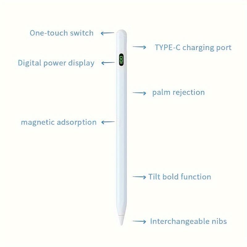 Stylus Pen for Touch Screen, Tablet Pen with Power Display, for ipad, iphone, Android, Honolulu, Compatible for Smartphones and Tablet Devices