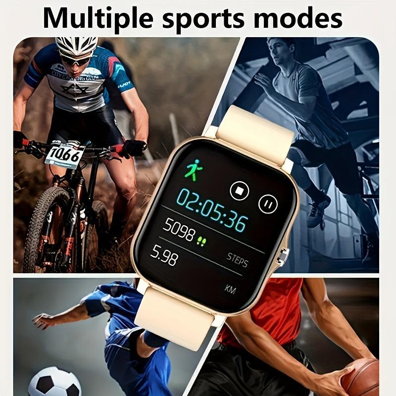 HD Touchscreen Smartwatch Compatible with Apple and Android Phones, comes with dual interchangeable straps, a perfect gift for men&women Wristwatch