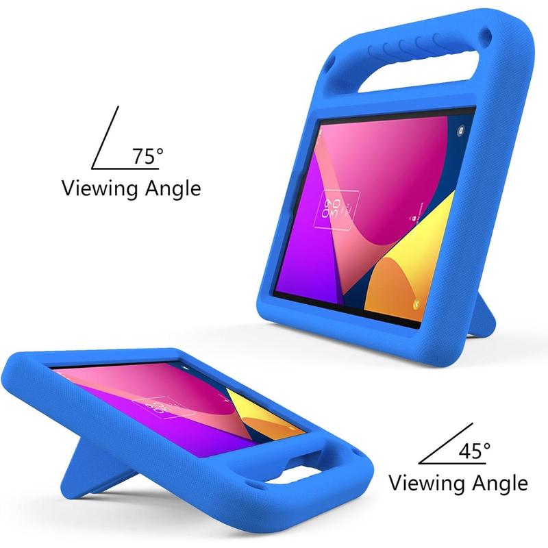 Case  for TCL Tab 8 LE (8.0 Inch) Model 9137W EVA Shockproof Handle Light Weight Stand Cover, Blue