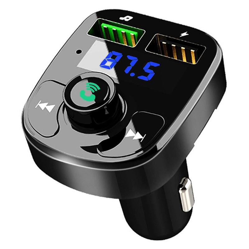 Wireless FM Transmitter, Car Music MP3 Player Support TF Card USB Flash Drive Playback, Handsfree Calling USB Car Charger, Car Electrical Appliances