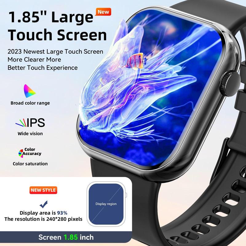 1.85 Inch Multifunctional Smart Watch, Fashion Digital Watch with HD Display & Pedometer, Sports Watch for Women & Men