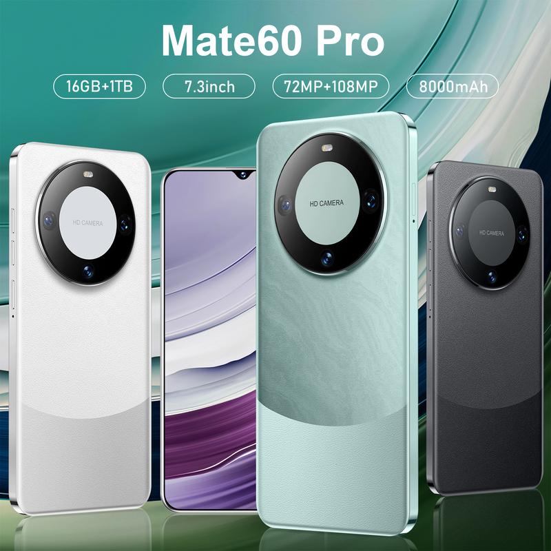 Mate60 Pro mobile phone 1 + 16GB 7.3 inch large screen Android smartphone 16GB + 1TB 8000mAh high definition pixels Cellphone