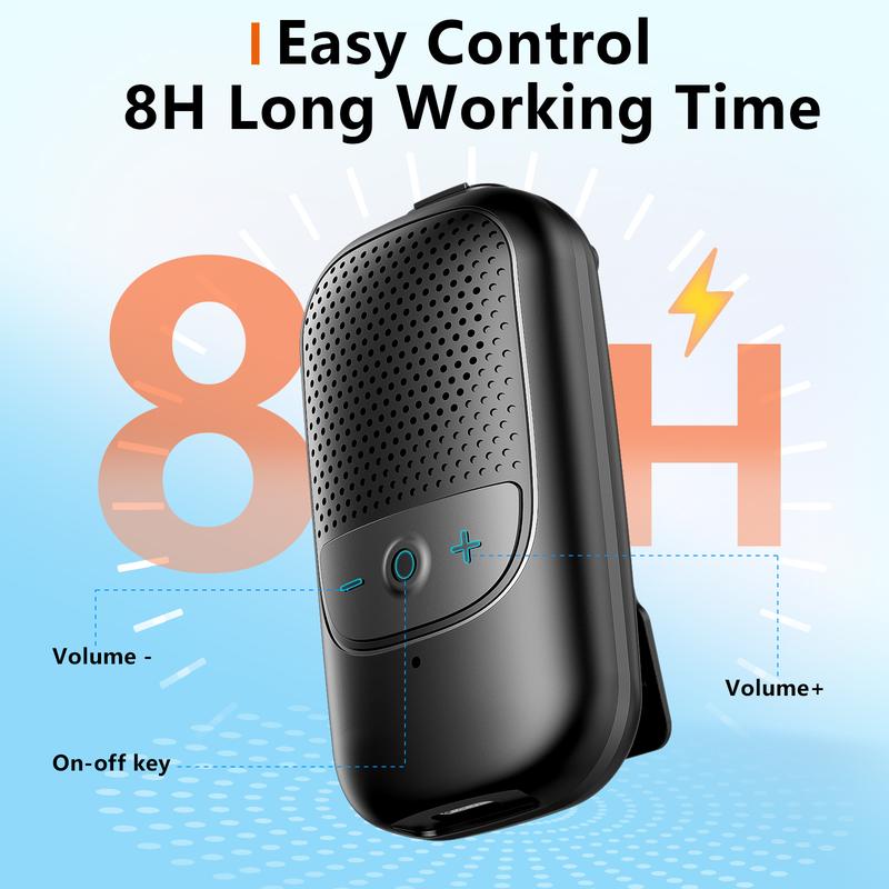 Portable Bluetooth Speakers, Clip-On Wireless Stereo, Deep Bass, IPX5 Waterproof, Mini Outdoor Wearable, BT 5.3 for Cycling, Party, Beach, Shower