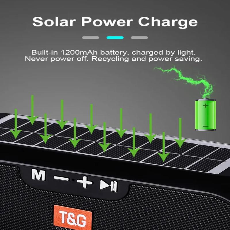 12000mAh Bluetooth Column Speaker Solar Power Bank Portable TWS Hifi Stereo Music Box Wireless Boombox Loudspeaker Outdoor Caixa De Som