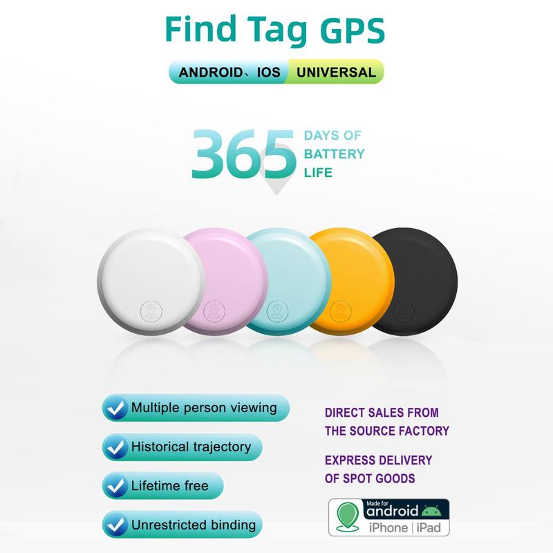 Smart GPS Tracker, 1 Count Anti-lost Alarm Tag, Wireless Positioning Tracker, Portable Mini GPS Tracker for Key, Luggage, Car, Bicycle, Wallet