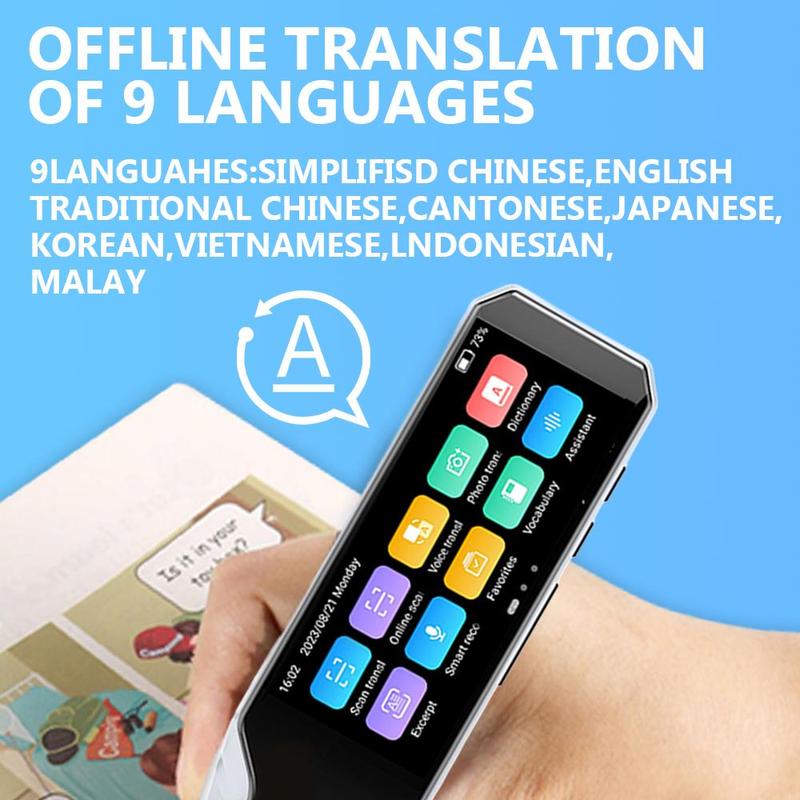 Christmas Gifts, HD Touch Screen Artificial Intelligence Dictionary, Quick Search, Note Taking While Searching for Words, Meeting Diverse Learning Needs, 134 Languages Two-way Intercom, Online Scanning Supports 60 Languages