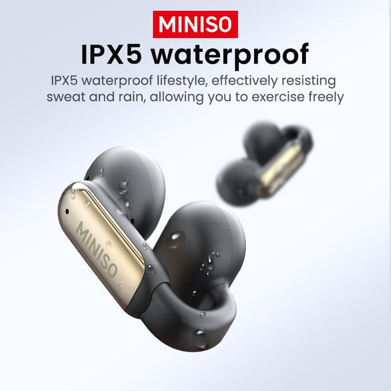 MINISO X36 Wireless Bone Conduction Earphones, Waterproof Earbuds, Bluetooth-compatible Wireless Earbuds for Mobile Phone, Ear Clip Design Running Earphones