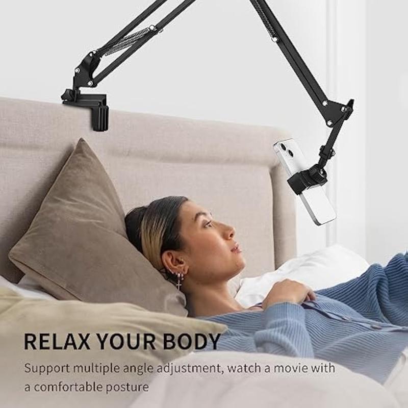 〖Black Friday〗UGIFT Adjustable Tablet Stand for Desk, Carbon Steel Tablet Phone Holder for Bed, Flexible Tablet Arm Clamp Compatible with iPhone,iPad,Galaxy,Switch。 Accessories Smartphone Mount Computer