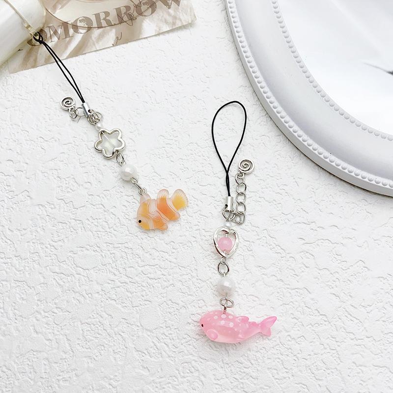 Cute Fish Design Phone Chain, Anti-lost Phone Lanyard, Phone Strap for Women & Girls, Mobile Phone Decoration Accessories